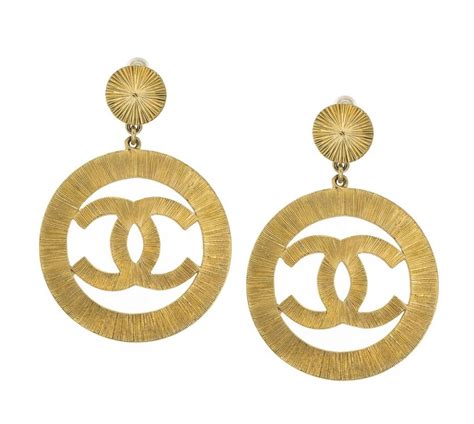 chanel gold earrings singapore|vintage gold Chanel earrings.